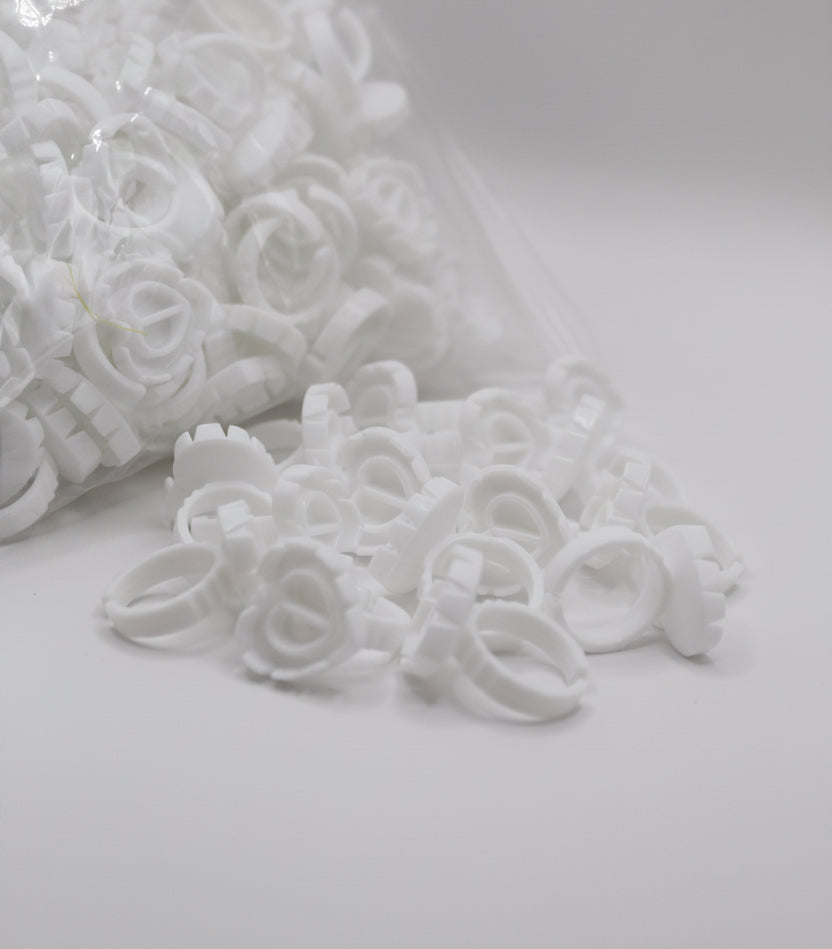 White Heart Glue Rings