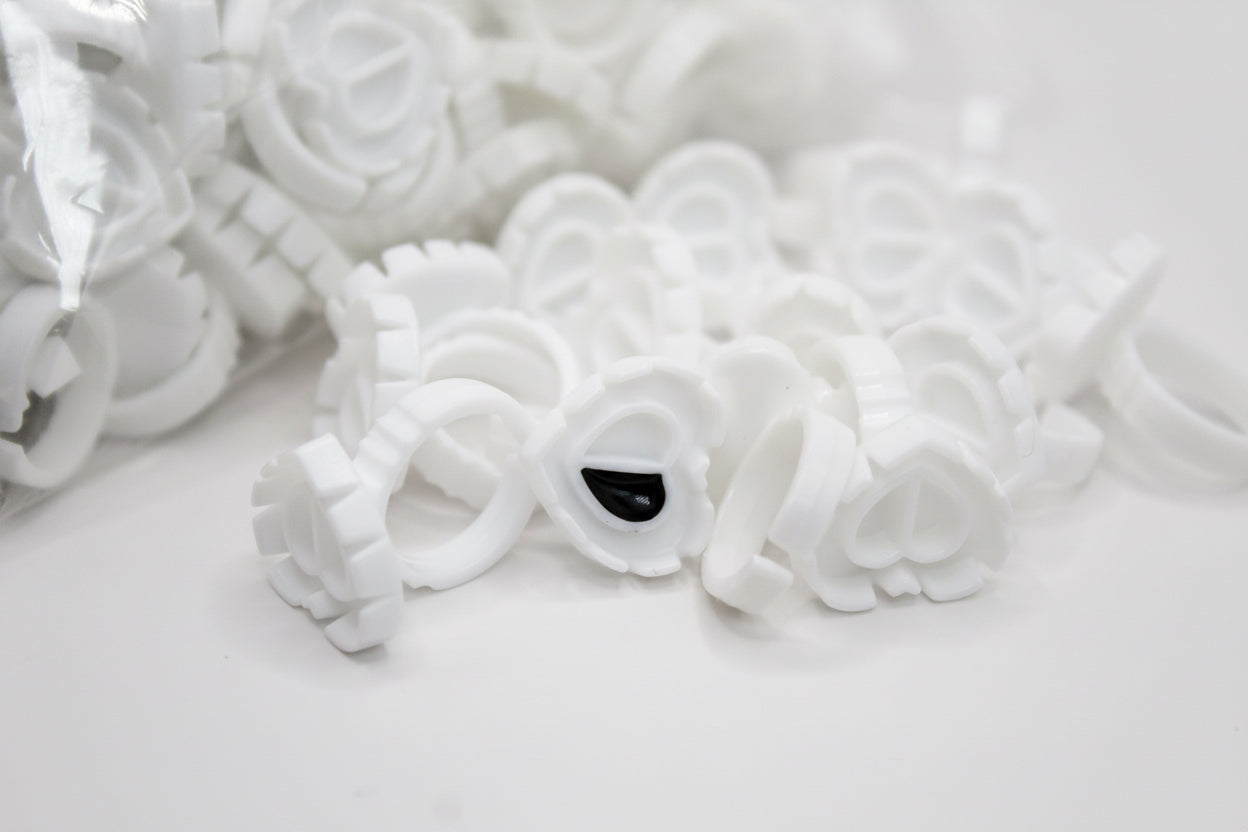 White Heart Glue Rings